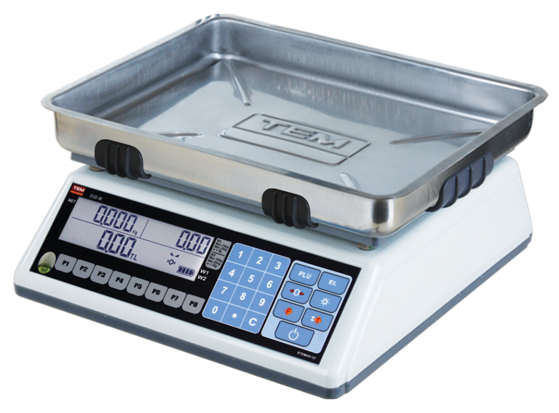 TEM -Elektronik Onaylı 30 kg Pazarcı Terazi