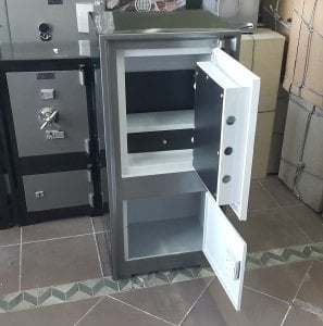 Çelik Para Kasası 105 Cm 145 Kg Dolaplı Kademeli Kilit