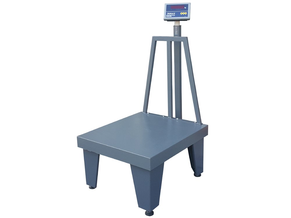 İmmax  Ayaklı Baskül 80x90 cm 600 Kg Şarjlı Onaylı