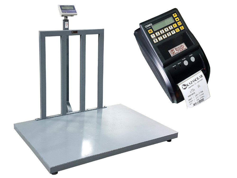 Etiket Yazıcılı Baskül 4 Hücreli 1500 Kg 100x150 Cm Özel Üretim