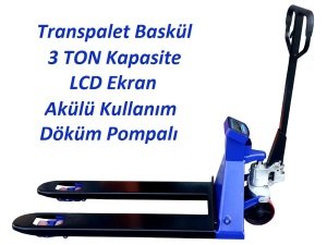 Neck Tartılı Transpalet  - 3 Ton Döküm Pompalı