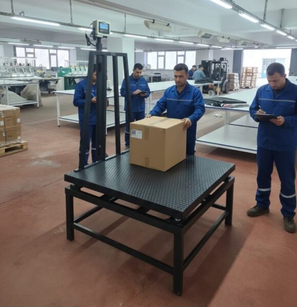 Sehpalı U şase Kantar 120x120 Cm 3 Ton Şarjlı 4 Hücreli