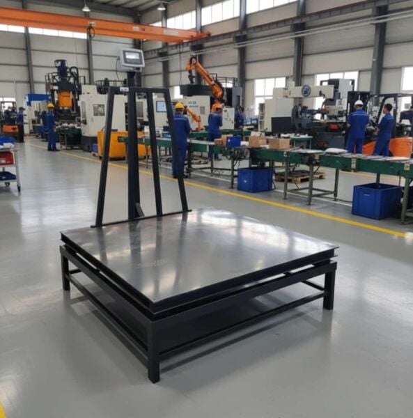 Sehpalı U şase Kantar 150x150 Cm 3 Ton Şarjlı 4 Hücreli