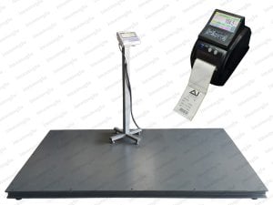 Etiket Yazıcılı Düz Platform Darbeli 3 Ton 100x100 Cm Özel Üretim