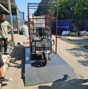 Düz Platform Rampalı Hurdacı Baskülü 150x300 Cm 3 Ton Şarjlı 4 Hücreli