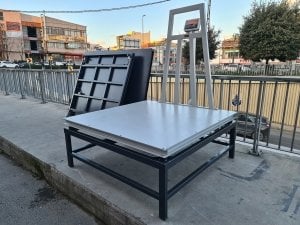 Sehpalı U şase Kantar 120x120 Cm 3 Ton Şarjlı 4 Hücreli