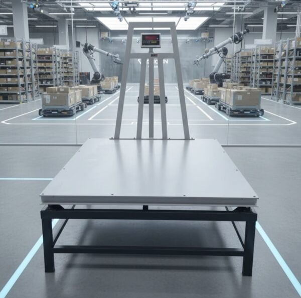 Sehpalı U şase Kantar 120x120 Cm 3 Ton Şarjlı 4 Hücreli