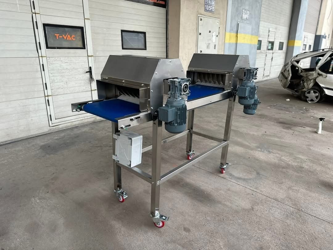 Sıcak Et Doğrama Makinesi Çift Kafa 380 Volt